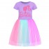 Barbie The Movie Girls' Rainbow Star Lace Dress - Magical Princess Skirt 2568