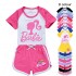 Barbie The Movie Unisex Kids' T-Shirt and Shorts Sports Set - 2568