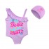 Barbie the Movie Girls' Cartoon Swimsuit & Swim Cap Set - YYM 2735