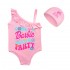 Barbie the Movie Girls' Cartoon Swimsuit & Swim Cap Set - YYM 2735