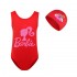 Barbie The Movie Girls' Cartoon Swimsuit and Swim Cap Set - 2568