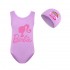 Barbie The Movie Girls' Cartoon Swimsuit and Swim Cap Set - 2568