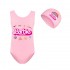 Barbie The Movie Girls' Cartoon Swimsuit and Swim Cap Set - 2578