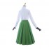 Anime Violet Evergarden Auto Memory Doll Outfits White Blouse Green Dress Gloves Cosplay Costume