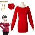 Anime SPY×FAMILY Yor Forger Red Sweater Cosplay Costumes