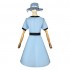 Anime Steins;Gate Shiina Mayuri Blue Dress Cosplay Costume with Hat