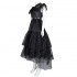 Wednesday The Addams Family  Wednesday Black Raval Ball Dress Cosplay Costumes