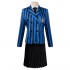 The Addams Family Wednesday Addams Short School Uniform Cosplay Costumes