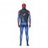 Spider-Man PS4 Peter Parker Spiderman Punk Rock Elastic Force Jumpsuit Cosplay Costume with Headgear and Vest Jacket