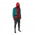 Movie Spider-Man: Into the Spider-Verse Miles Morales Spiderman Elastic Force Cosplay Costume Jumpsuit with Free Headgear, Coat, Pants and Belt