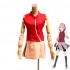 Anime Naruto Haruno Sakura Ninja Set Cosplay Costume