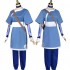 Anime Avatar: The Last Airbender Katara Blue Dress Outfit Cosplay Costumes