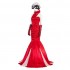 Movie Cruella Cruella de Vil Red Dress Halloween Cosplay Costumes