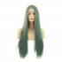 60cm Women Lace Front Wigs Long Straight Dark Green Cosplay Wigs