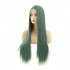 60cm Women Lace Front Wigs Long Straight Dark Green Cosplay Wigs