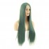 60cm Women Lace Front Wigs Long Straight Dark Green Cosplay Wigs