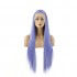 60cm Women Lace Front Wigs Long Straight Dark Blue Cosplay Wigs