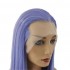 60cm Women Lace Front Wigs Long Straight Dark Blue Cosplay Wigs