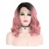 Multi-size Women Lace Front Wigs Short Curly Black Fade Pink Cosplay Wigs