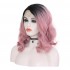 Multi-size Women Lace Front Wigs Short Curly Black Fade Pink Cosplay Wigs