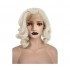 40cm Women Lace Front Wigs Short Curly White Cosplay Wigs