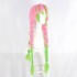 Anime Demon Slayer: Kimetsu no Yaiba Mitsuri Kanroji Cosplay Wig Pink Mixed Green Weave Long Wigs