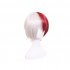 Anime My Hero Academia Shoto Todoroki Cosplay Wigs Short White and Red Wig