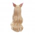 LOL KDA Nine-Tailed Fox Ahri Long Straight Blonde Cosplay Wigs With Ears