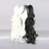 Anime Danganronpa: Trigger Happy Havoc Monokuma Black and White Bear Double Ponytail Long Curly Cosplay Wigs