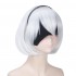 Game Nier: Automata Game 2b YoRHa No.2 Type B Silver Short Cosplay Wigs