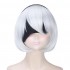 Game Nier: Automata Game 2b YoRHa No.2 Type B Silver Short Cosplay Wigs