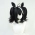 Anime Uma Musume Pretty Derby Kitasan Black Cosplay Wig With Ear Props