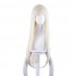 Anime Kakegurui Yomoduki Runa Long Straight Cream White Cosplay Wigs