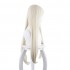 Anime Kakegurui Yomoduki Runa Long Straight Cream White Cosplay Wigs