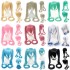 Anime VOCALOID Hatsune Miku 120cm Long Straight Double Ponytail Multicolor Bangs Cosplay Wigs