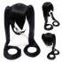 Anime VOCALOID Hatsune Miku 120cm Long Straight Double Ponytail Multicolor Bangs Cosplay Wigs