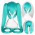 Anime VOCALOID Hatsune Miku 120cm Long Straight Double Ponytail Multicolor Bangs Cosplay Wigs