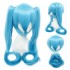 Anime VOCALOID Hatsune Miku 120cm Long Straight Double Ponytail Multicolor Bangs Cosplay Wigs