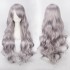 Women Wavy Sweet 80cm Long White and Gray Lolita Fashion Wigs with Bangs