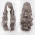 Women Wavy Sweet 80cm Long White and Gray Lolita Fashion Wigs with Bangs