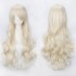 Women Wavy Sweet 80cm Long Yellow Blonde Orange Lolita Fashion Wigs with Bangs