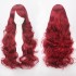 Women Wavy Sweet 80cm Long Pink Red Orange Red Lolita Fashion Wigs with Bangs