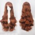 Women Wavy Sweet 80cm Long Brown Lolita Fashion Wigs with Bangs