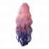Game LOL Seraphine 100cm Long Pink Gradient Purple Wavy Cosplay Wigs
