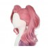 LOL Seraphine Cosplay Wig 100cm Long Ponytail Pink Gradient Purple Wavy Wigs