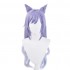 Game Genshin Impact Keqing Ponytails Mixed Purple Cosplay Wig with Ears