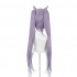 Game Genshin Impact Keqing Ponytails Mixed Purple Cosplay Wig with Ears