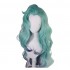 Game LOL KDA All Out Seraphine 100cm Long Green Gradient Purple Wavy Cosplay Wigs