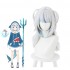 Hololive English Virtual YouTuber Gawr Gura Blue Mixed White Long Cosplay Wigs