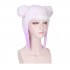 Anime Miss Kobayashis Dragon Maid Kanna Kamui Short White Mixed Purple Cosplay Wigs